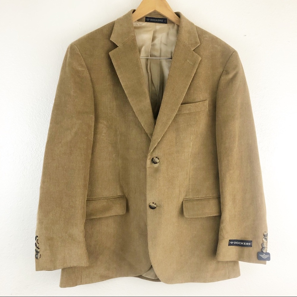 Dockers Corduroy Sport Jacket Almond Brown 40R. New with tags